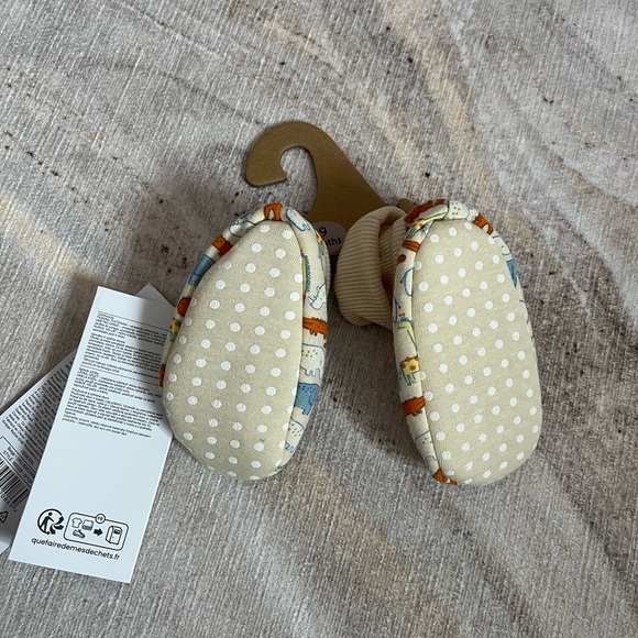 Baby booties, organic cotton baby booties, baby shoes, 3-6 months, new with tags - Picture 3 of 5
